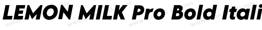 LEMON MILK Pro Bold Italic字体转换